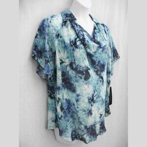 Carlisle Collection Silk Draped Top Wearable Art  Size 16 NWT